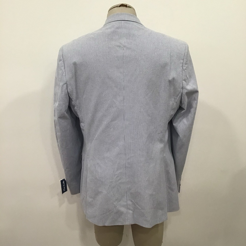 Tommy Hilfiger Mens Blazer Sports Coat Sear Sucker Blue Striped L44 Nautical - Picture 3 of 16